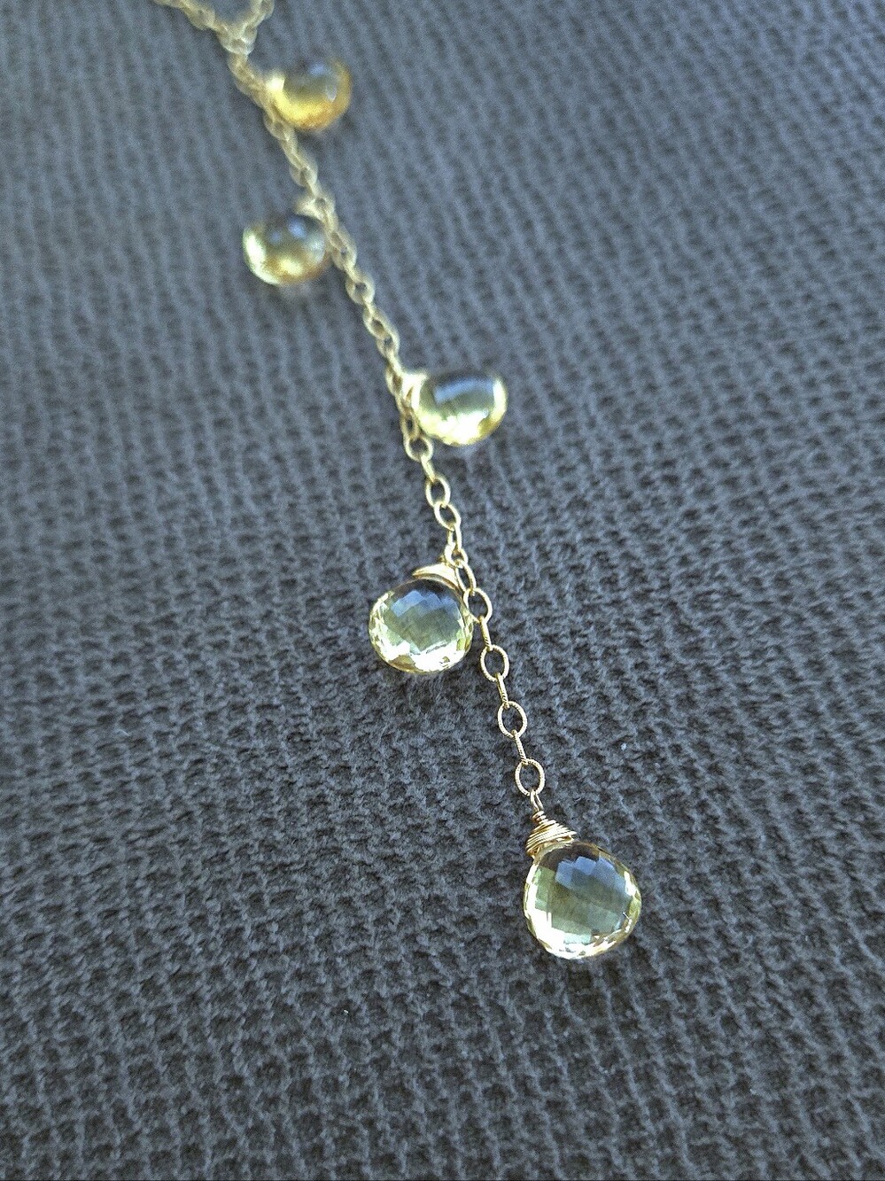 Gold💛 Necklace With Citrine🧡 Gemstones💎 - NWOT - Picture 5 of 16